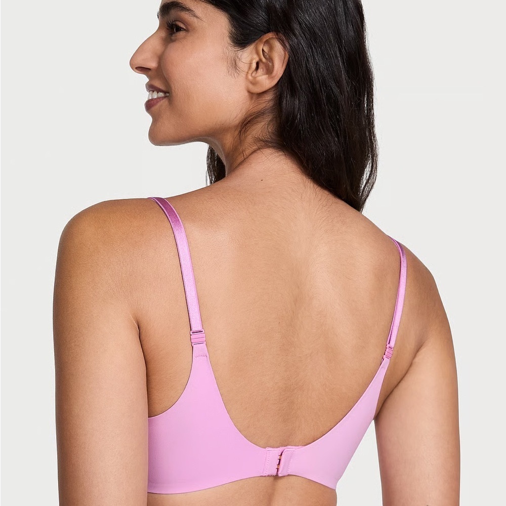 NWT!2-for-$70 VS Love Cloud Smooth Lightly Lined Plunge Demi! 38D-Purple/Praline - Picture 2 of 11